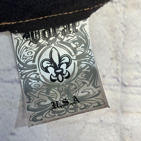 Vocal Faux Suede Fringe Mini Skirt Size Medium Western Boho Cowgirl C069 -19 - Picture 6 of 14